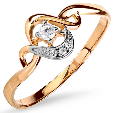 Кольцо, золото, бриллиант, Т141015685